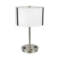 hotel style table lamp with outlets