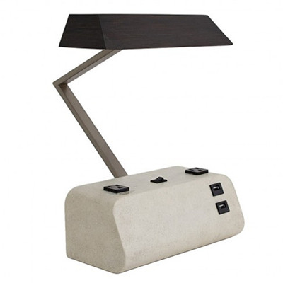 Cement base table lamp
