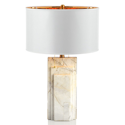 Marble bedside table lamp