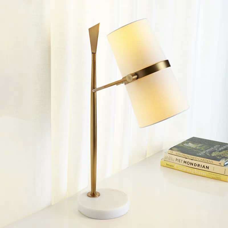 Marble and gold desk lamp