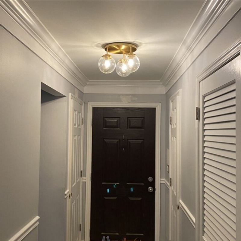 Semi flush hallway lighting
