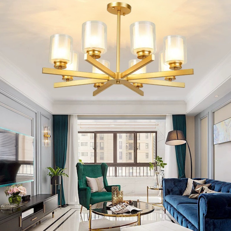 Gold modern chandelier for living room