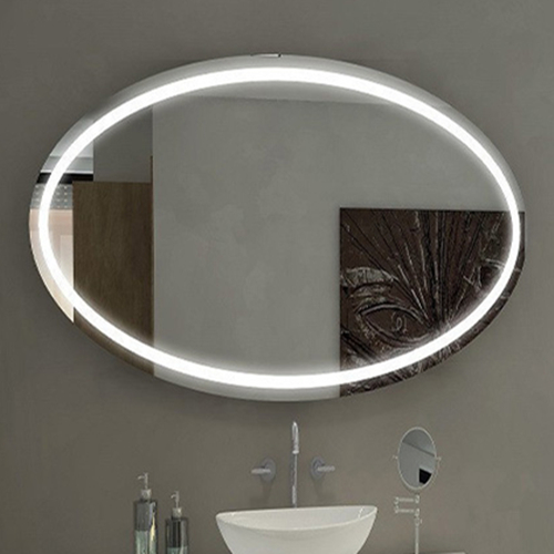 Oval LED mirror bathroom