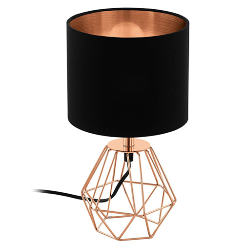 Geometric bed side table lamp