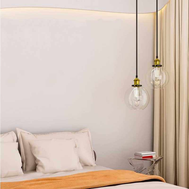 Globe pendant light bedroom