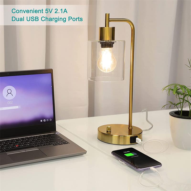 Industrial dimmable table lamp