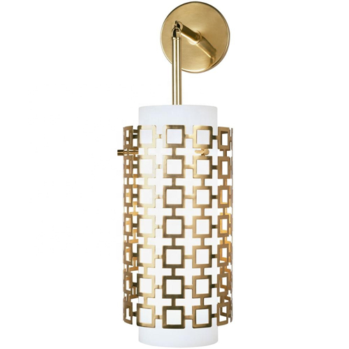 Hanging wall sconce with shade