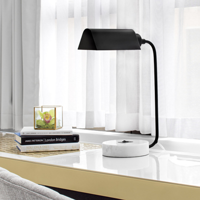White Marble Desk Lamp