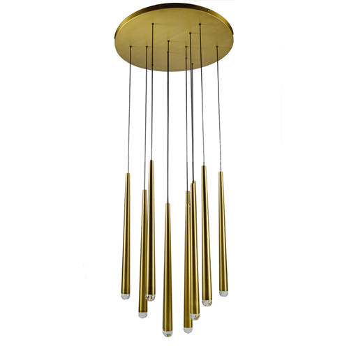 Multi drop LED linear pendant light