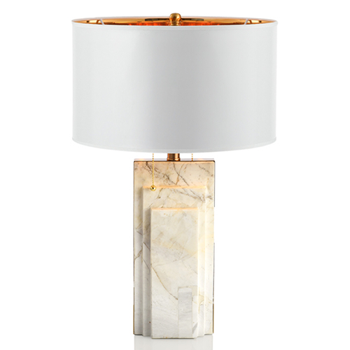 White marble bedside lamp