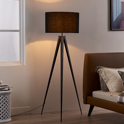 Black floor lamp