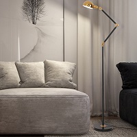 Adjustable floor lamp black