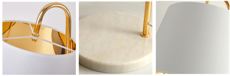 White Marble Floor Lamp Details