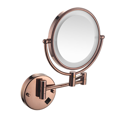 Rose gold makeup mirror