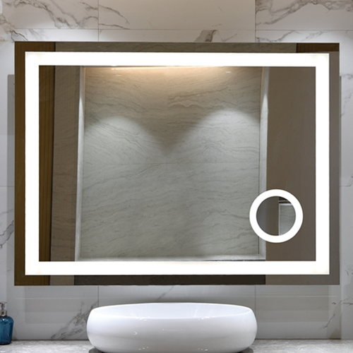 Lighted bathroom mirrors magnifying