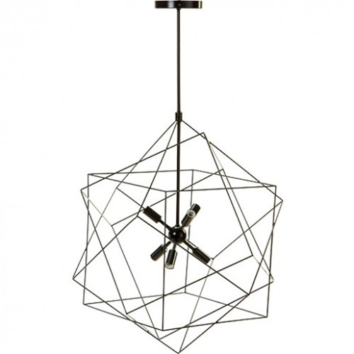 6 Light geometric pendant light