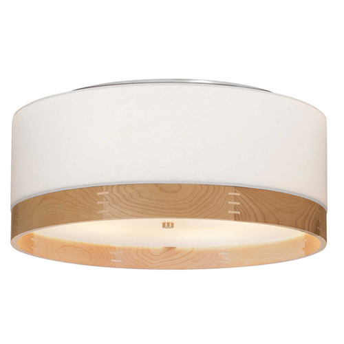 Linen flush mount light