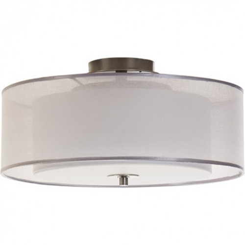 Double drum semi flush light