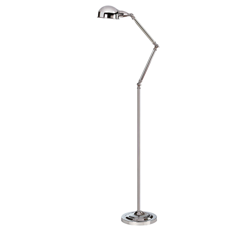 Chrome reading floor lamp