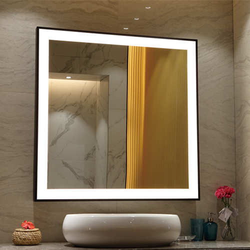 Square frame LED mirror