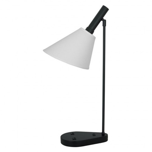 Black cone desk lamp