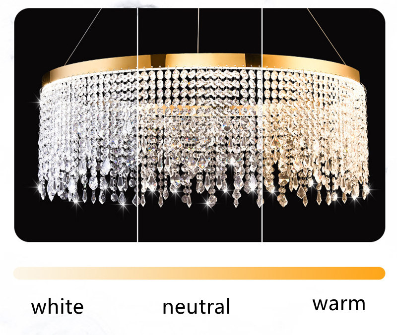 3 Color LED Crystal Chandelier