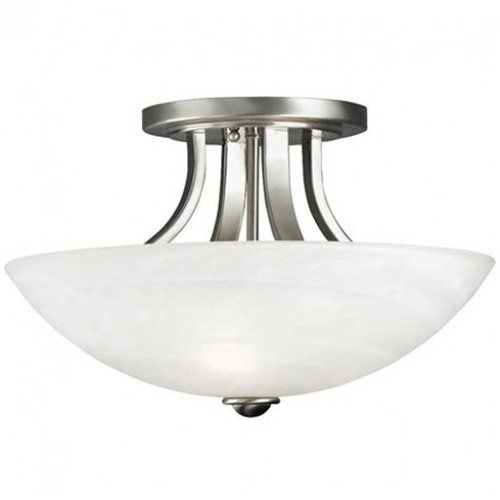 Polished nickel semi flush mount