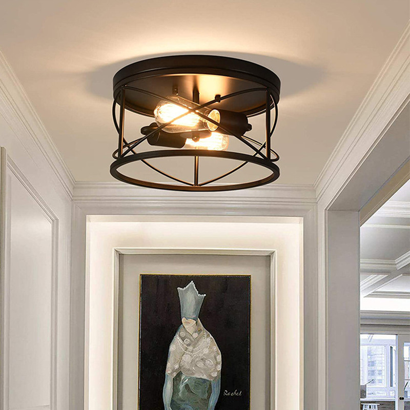 Flush mount hallway lighting