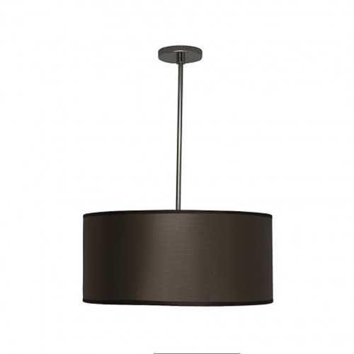 Drum pendant over kitchen island