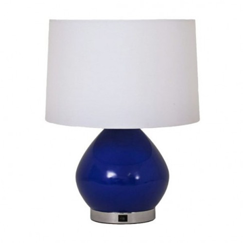 Blue ceramic table lamp