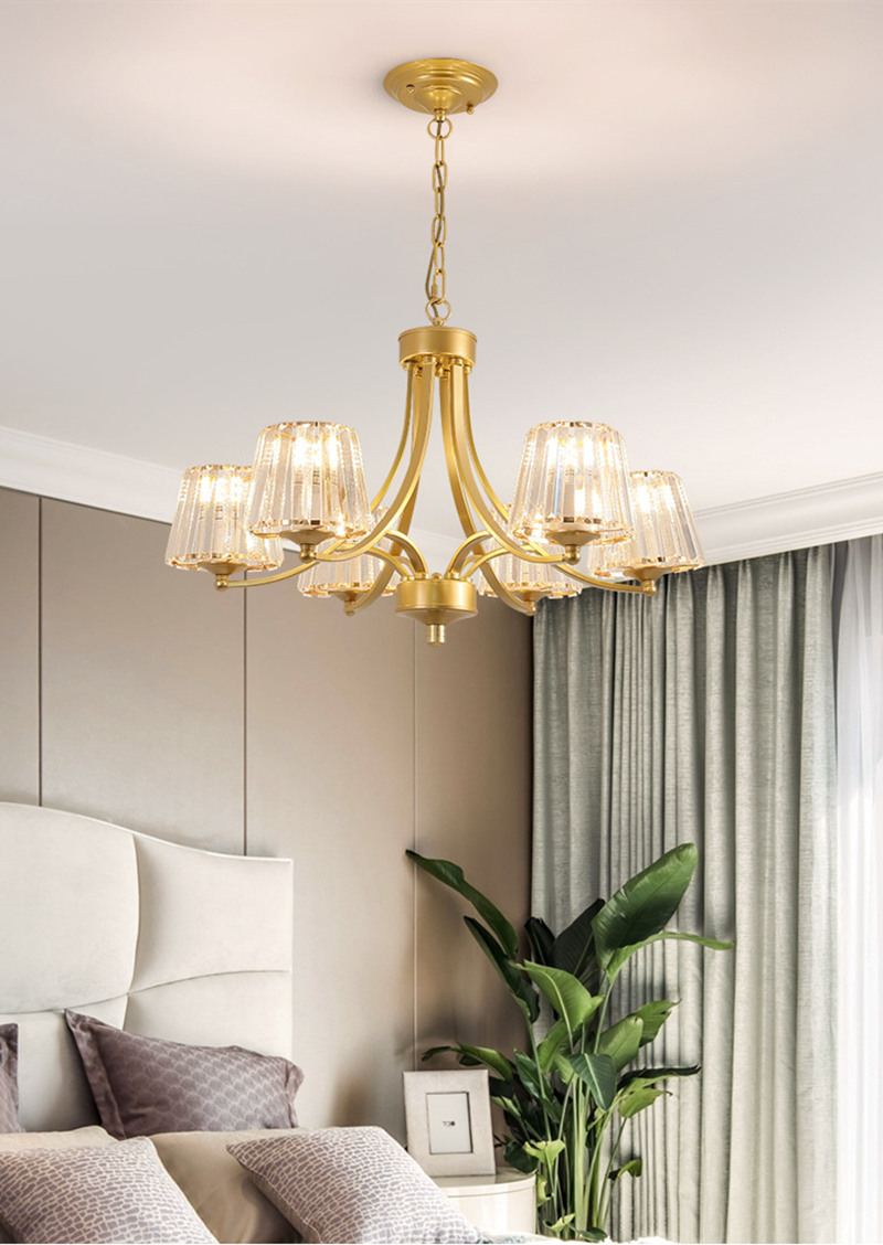 Bedroom modern gold chandelier
