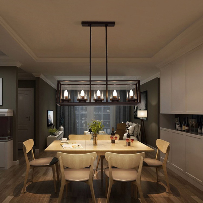 Linear pendant lighting for dining room