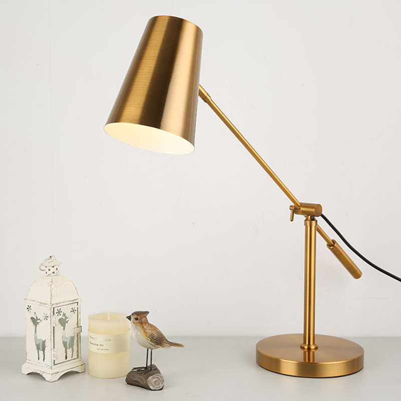 Brushed gold desk light