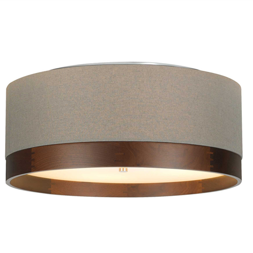 Contemporary drum flush mount light