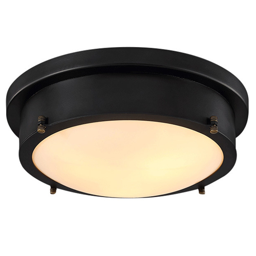 Black flush ceiling light