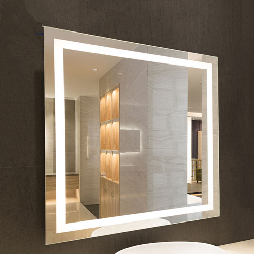 LED bathroom mirror with demister