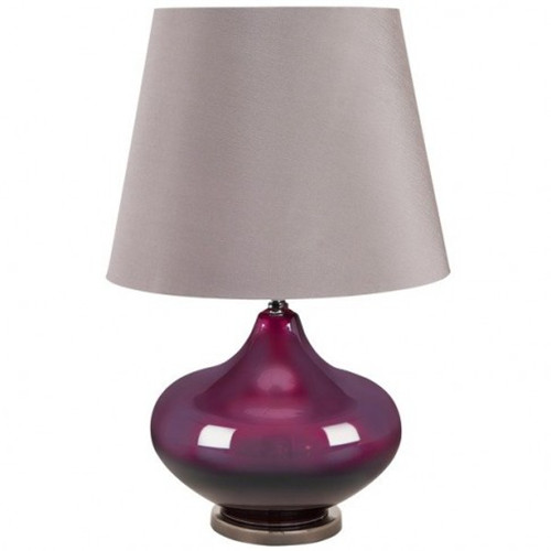 Light purple glass table lamp