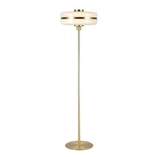 Modern brass LED floor lamp