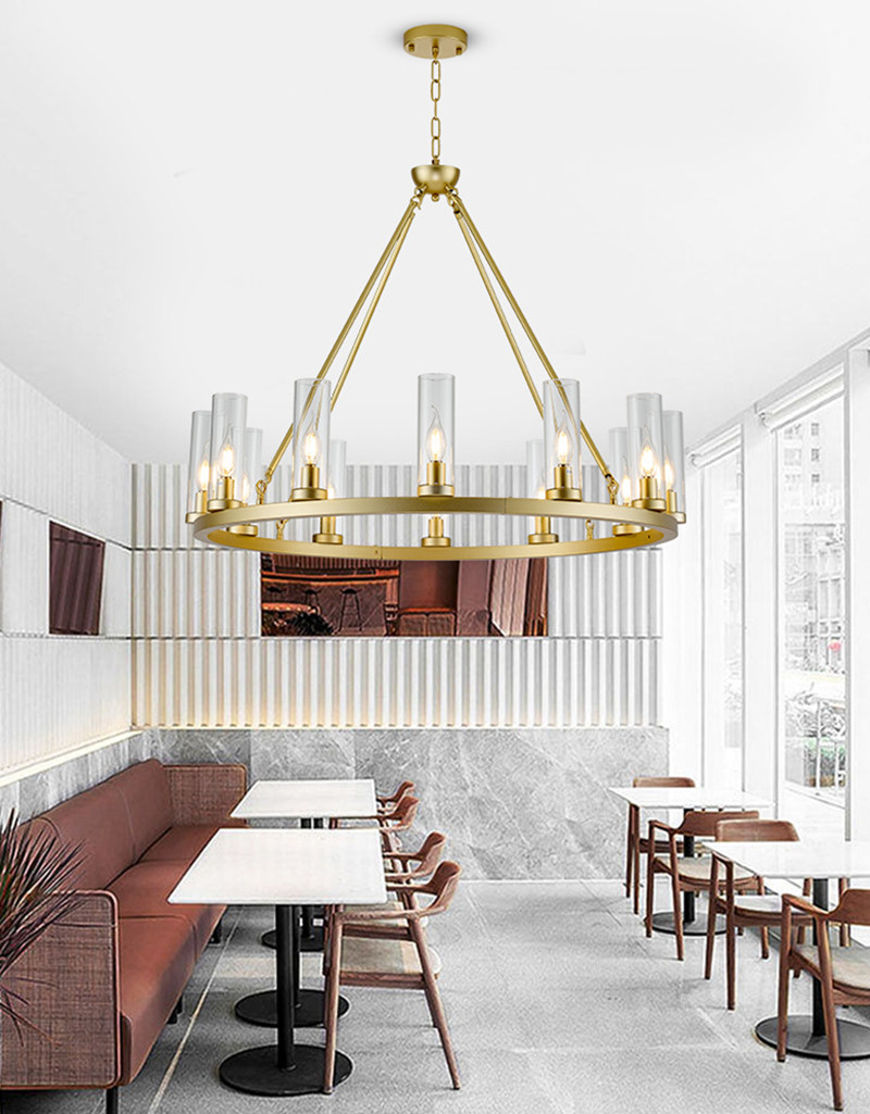 Industrial dining room chandelier