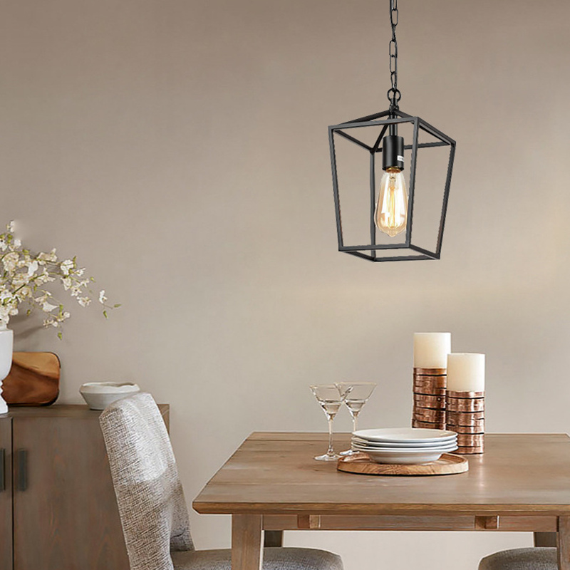 Farmhouse kitchen lighting over table