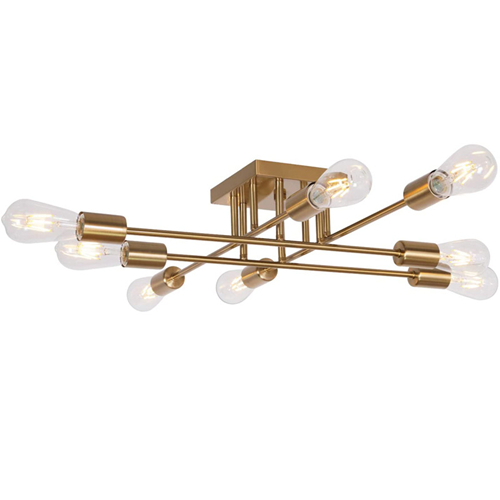 Mid century modern semi flush mount