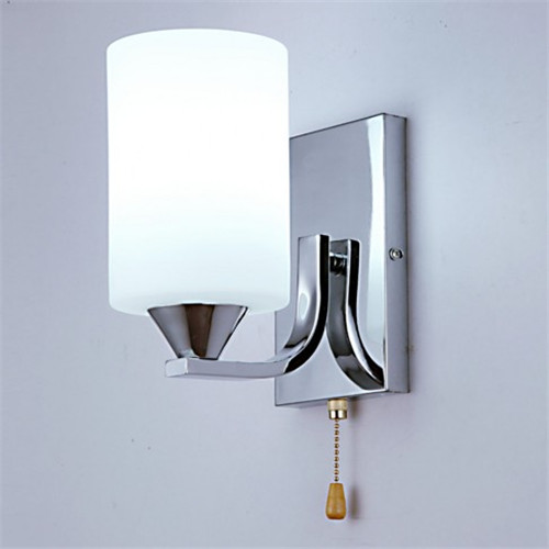 Chrome wall sconce