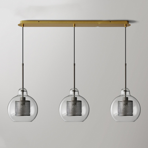 3 Light linear pendant