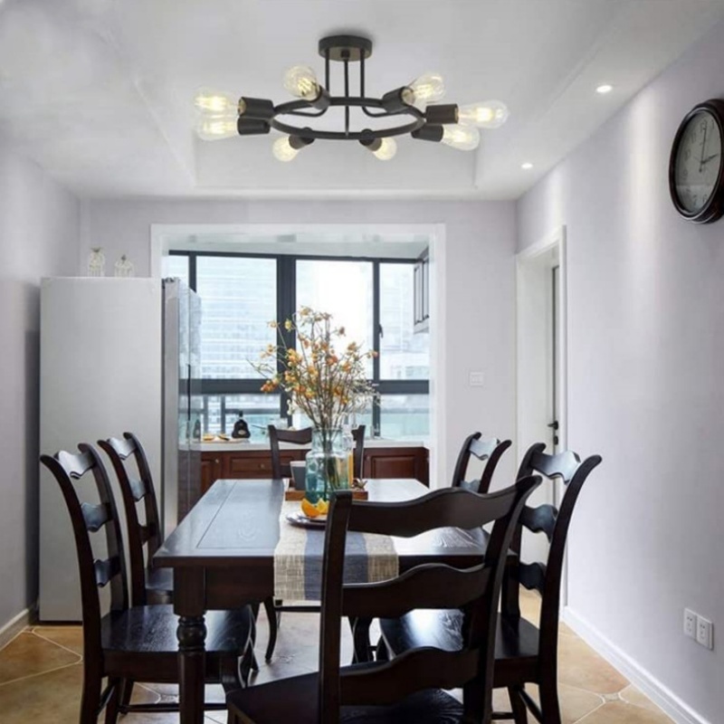 Semi flush mount lighting dining room