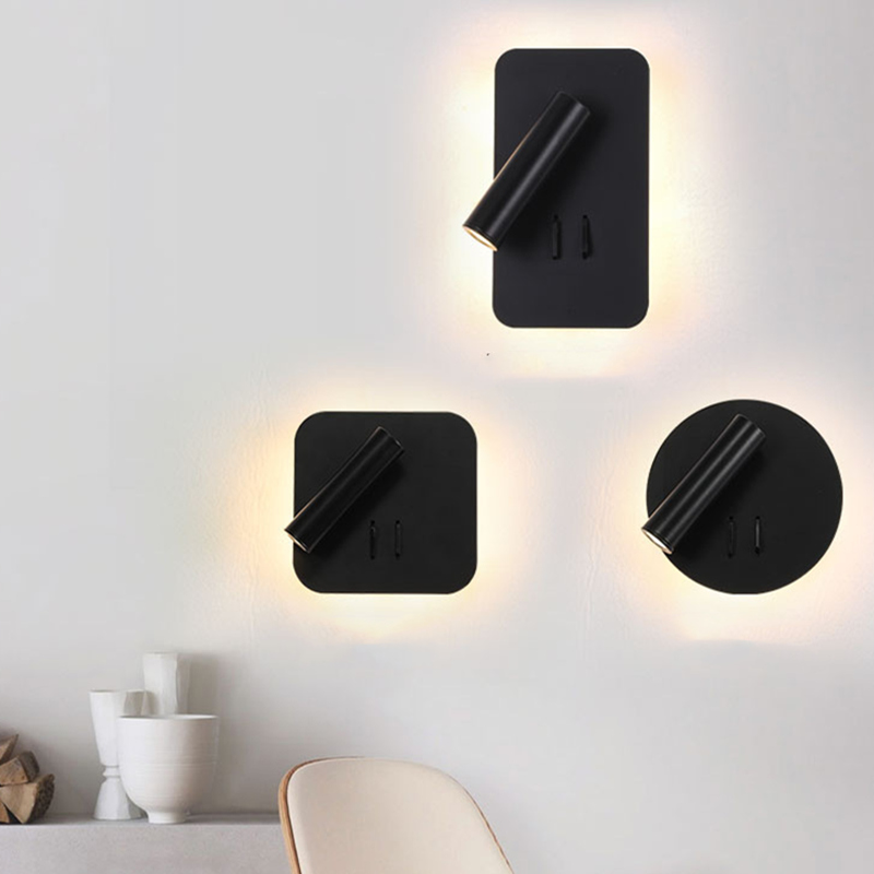 LED bedside reading lights with backlight