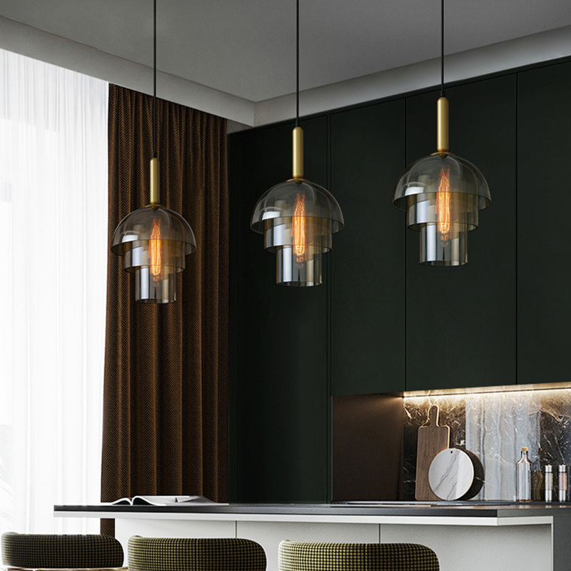 Glass pendant light kitchen