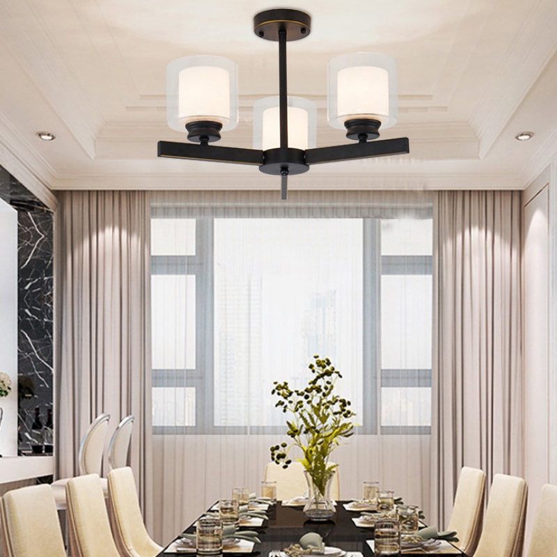Modern black chandelier for dining room