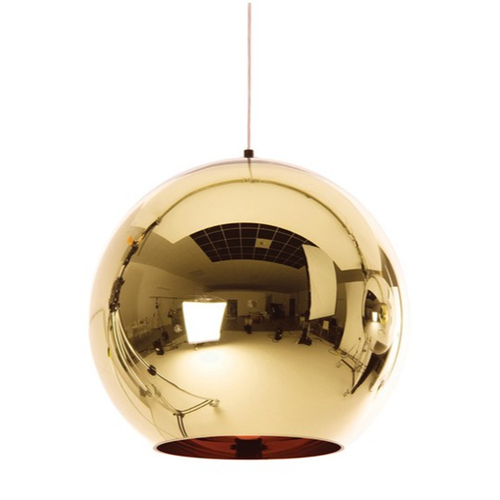 Metal globe pendant light