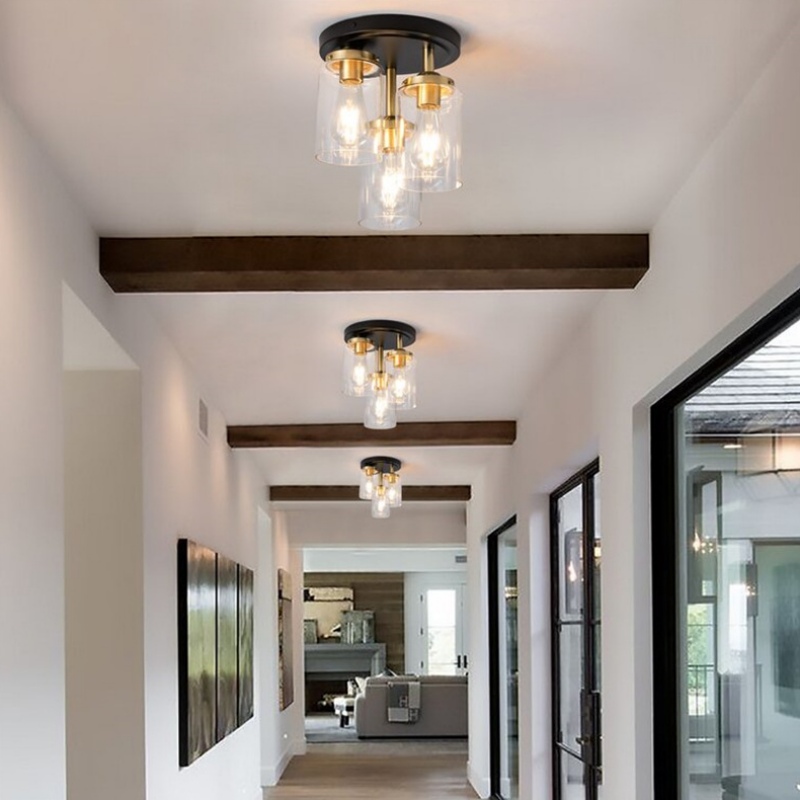 Semi flush light for hallway