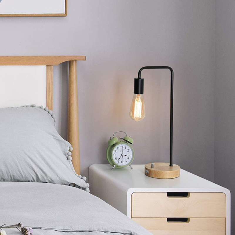 Industrial nightstand lamp